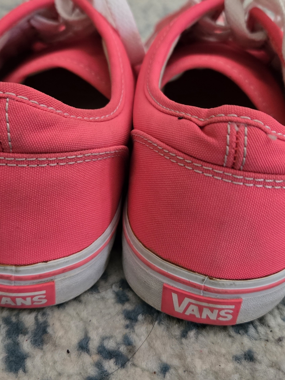 Vans Neon Pink Canvas Lace-Up Sneakers - Picture 3 of 5